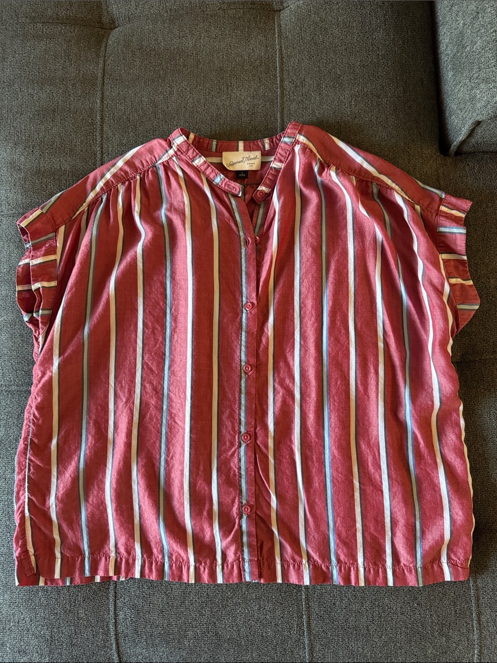 Universal Thread Striped Button-Up Top